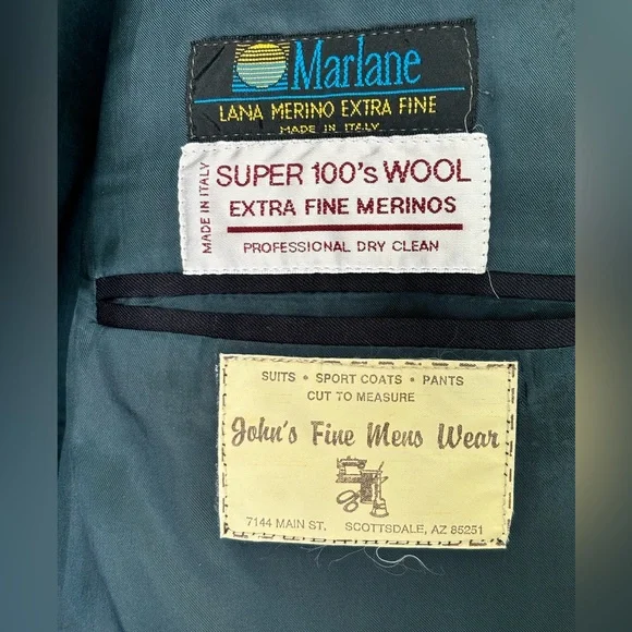 Luigi Cardini 100% Merino Wool Sport Coat Blazer 44R Blue Luxury Made in Italy - Picture 3 of 13